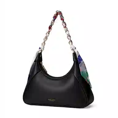 Pierre Cardin Retro Shoulder Bag Black/Light Brown