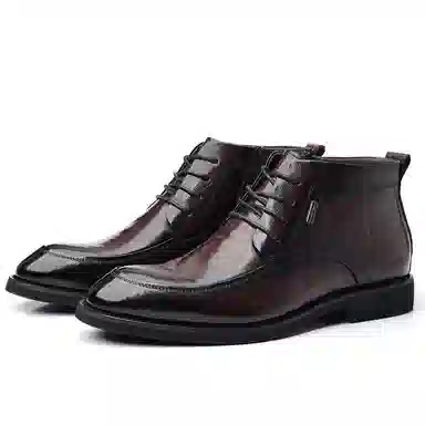 木林森 牛皮革 英伦潮流商务 短靴 男款