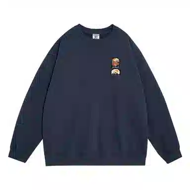 莫代尔 大码舒适亲肤潮流休闲时尚圆领长袖上衣可外穿打底衣 男女同款