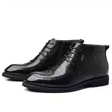 木林森 牛皮革 英伦潮流商务 短靴 男款