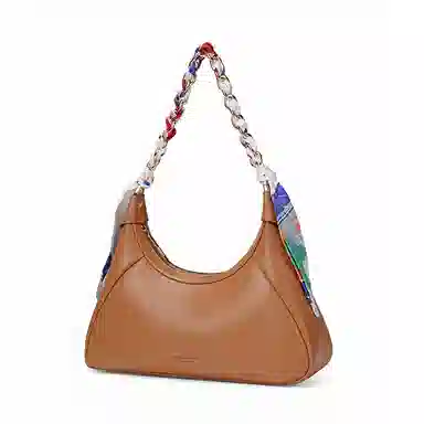 Pierre Cardin Retro Shoulder Bag Black/Light Brown