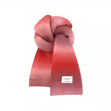 心水好物 韩系秋冬针织渐变色软糯亲肤保暖防寒 羊毛混纺 绒线围巾 男女同款情侣款