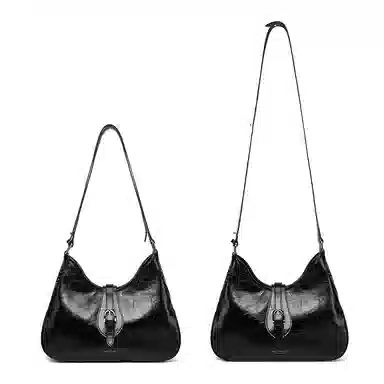 Pierre Cardin Vintage Leather Crossbody Bag Black Brown