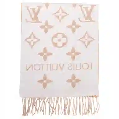 Louis Vuitton Monogram Tassel Scarf Brown