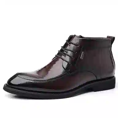 木林森 牛皮革 英伦潮流商务 短靴 男款