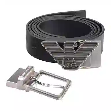Emporio Armani EA Leather Belt Black