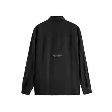 Vision of Super Flame Logo Long Sleeve Shirt Black
