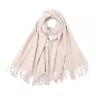 红豆 保暖加厚加宽加长纯色 羊毛 绒线围巾 女款