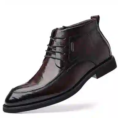 木林森 牛皮革 英伦潮流商务 短靴 男款