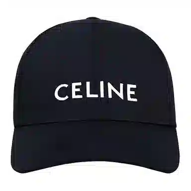CELINE Logo Embroidered Baseball Cap Black