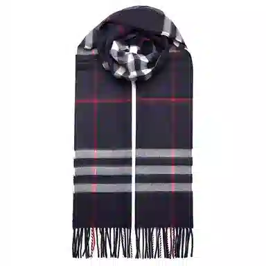 Burberry Cashmere Scarf Navy Blue