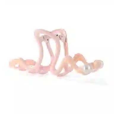 如花梦 渐变粉 多巴胺蝴蝶发抓夹高级感 合金 发夹 女款