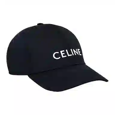 CELINE Logo Embroidered Baseball Cap Black