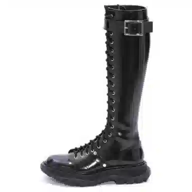 Alexander McQueen Tread High Boots Black