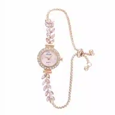 LANDU Bracelet Watch Pink Dial