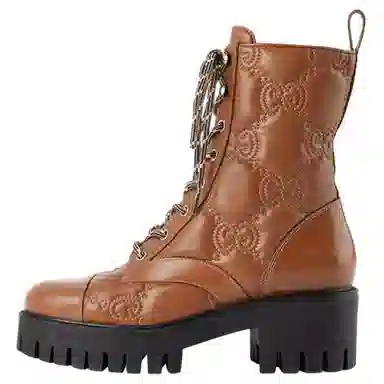 Gucci GG Short Boots Brown