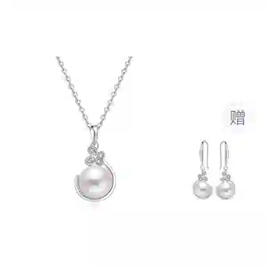 幸囍礼 【点赞收藏赠】法式蝶恋花设计 灵动蝴蝶套装轻盈小众设计 甜美气质轻奢时尚高级感 淡水珍珠 项链 男女同款情侣款