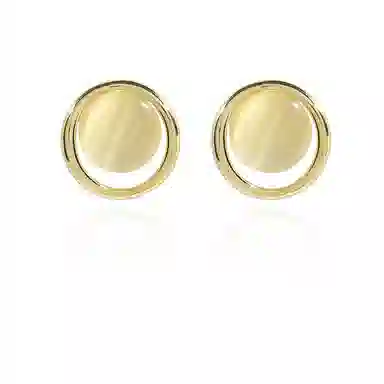 零界 轻奢精致小众高级感设计 气质养耳洞防堵 镂空椭圆睡觉免摘耳饰 合金  耳钉 女款