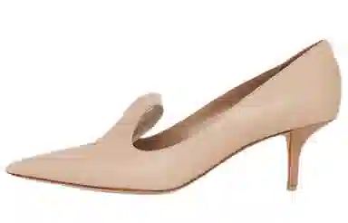 Burberry Leather Pointed Toe Heels Nude