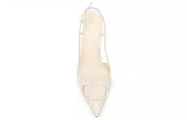 Valentino Vlogo Back Tie Heels White