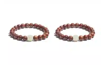 嘉福莱 流光顶珠 莹润清透素雅气质 简约禅意素串 国风校园通勤百搭 金丝檀木 手串 男女同款情侣款