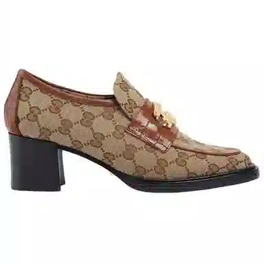 Gucci Interlocking GG Heels Brown