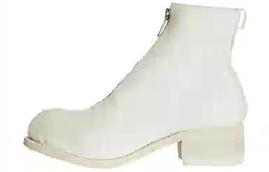 GUIDI Short Boots White