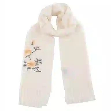 上海故事 秋冬福来系列绵羊毛加厚刺绣工艺流苏设计细腻柔软保暖礼盒包装 绒线围巾 女款