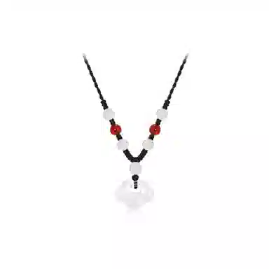 圣诞新年好礼 中国珠宝 祥云如意锁 福运圆满白月光新中式清冷古典国风复古平安顺遂简约百搭好运 玉髓 项链 男女同款情侣款