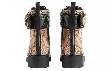 Gucci Short Boots Black Brown