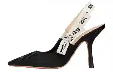 DIOR J'Adior Pointed Lace Heel Black