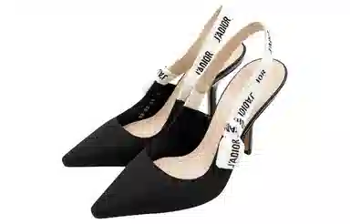 DIOR J'Adior Pointed Lace Heel Black