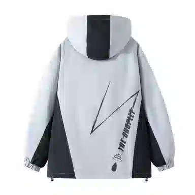 三体  文明水滴圣母眼泪系列 基础款字母印花连帽  防水防风冲锋衣 男女同款