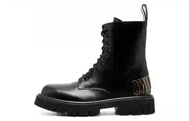 Moschino Leather Casual Boots Black
