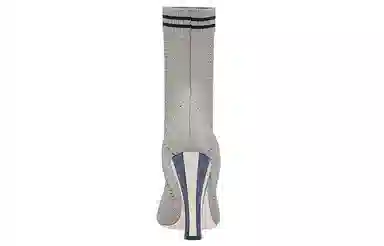 Fendi Knit Fashion Ankle Boots Grey