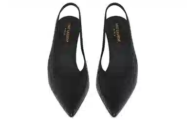 Saint Laurent Viper Croc Patent Heel Black