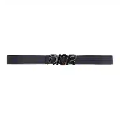 DIOR Smooth Buckle Leather Belt Blue