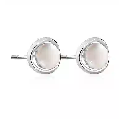 零界 轻奢精致小众高级感设计 气质养耳洞防堵 镂空椭圆睡觉免摘耳饰 合金  耳钉 女款