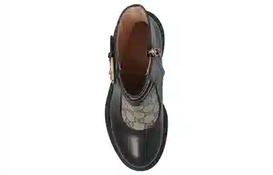 Gucci Leather Ankle Boots Black