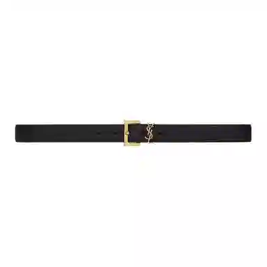 Saint Laurent YSL Logo Calfskin Belt