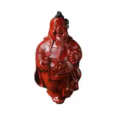 一念之间 物㯖 新中式国潮手工精雕盘玩挂件轻奢高级感车载挂饰随身把玩件招财进宝平安顺遂送礼盒#好运 檀木 木作把件 男女同款情侣款