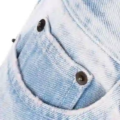 Saint Laurent FW21 Slim Distressed Multi-Pocket Denim Pants Blue