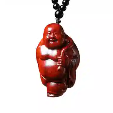 一念之间 物㯖 新中式国潮手工精雕盘玩挂件轻奢高级感车载挂饰随身把玩件招财进宝平安顺遂送礼盒#好运 檀木 木作把件 男女同款情侣款