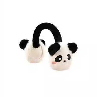 梦特娇 韩系卡通动物熊猫百搭保暖加绒 涤纶 耳罩 女款