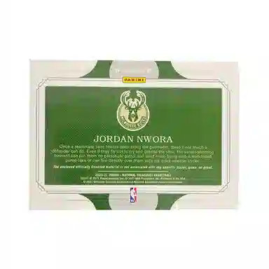 PANINI 2020-21Jordan NworaRC0925 Patch