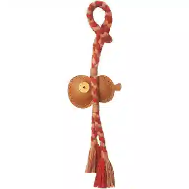 后鸟 葫芦随身福禄随身包包挂饰真皮配饰品小众新中式国潮古风本命年高级感手工编制复古轻奢设计师个性好运 羊皮 挂件 男女同款情侣款