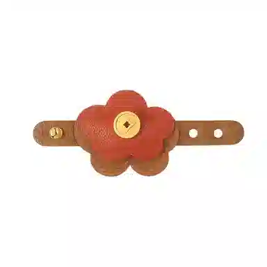 后鸟 一朵小红花花包包挂饰花朵配饰品真皮小众高级感新中式国潮古风复古个性本命年创意简约单手工制作好运 羊皮 挂件 男女同款情侣款