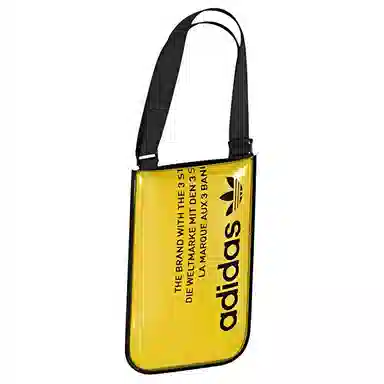adidas Originals Pouch Glossy Leather Logo Shoulder Bag Yellow