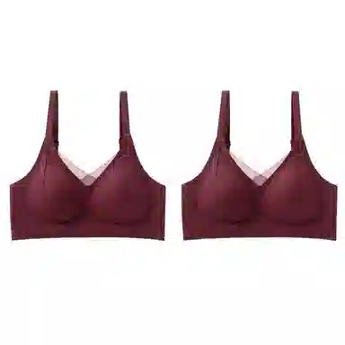 俞兆林 舒适大胸显小无痕聚拢调整型防下垂收副乳无钢圈文胸 女款 组合装