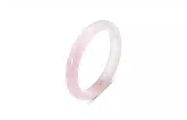 百利金 逃之夭夭渐变粉 一步一响甜美温柔简约气质轻奢百搭国潮新中式汉服旗袍搭配闭口手饰 玉髓 手镯 男女同款情侣款